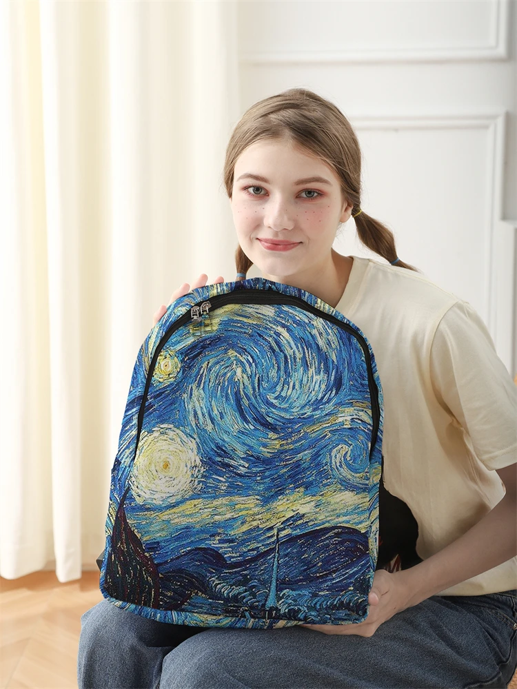 New Women's and Men's High Capacity College Backpack Trend Women's Laptop School Bag Cute Girl Travel Bag Cool thumbnail 2