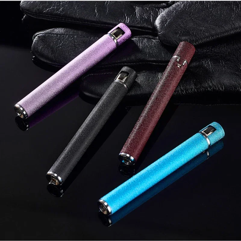 Mini Portable Windproof Butane Gas Lighter Metal Cigarette Shaped Grinding Wheel Lighter Smoking Accessories Gadgets For Men thumbnail 4