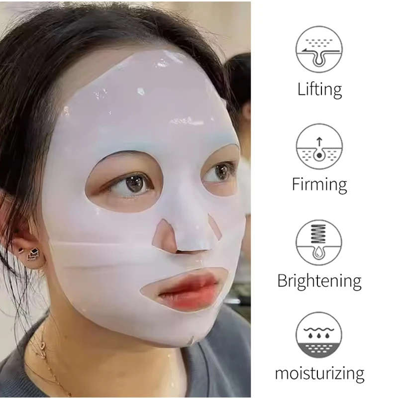 Hydrating Moisturizing Collagen Face Mask Skin Friendly Fit Firming Soothing Facial Treatment FOR Healthy Glowing Skin thumbnail 3