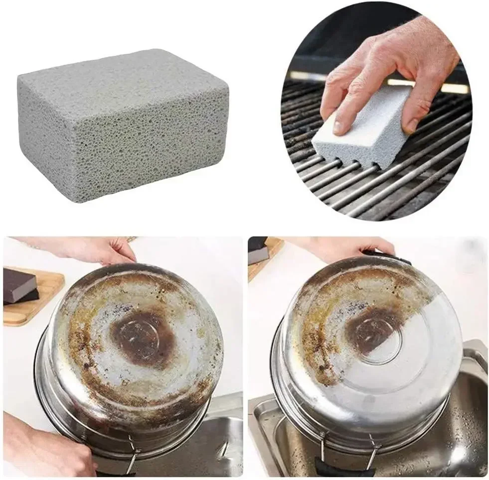 1-20PCS BBQ Grill Cleaning Bricks BBQ Heat Resistant Cleaning Pumice Brush Powerful Stain Remover Cleaning Tools BBQ Tools thumbnail 4