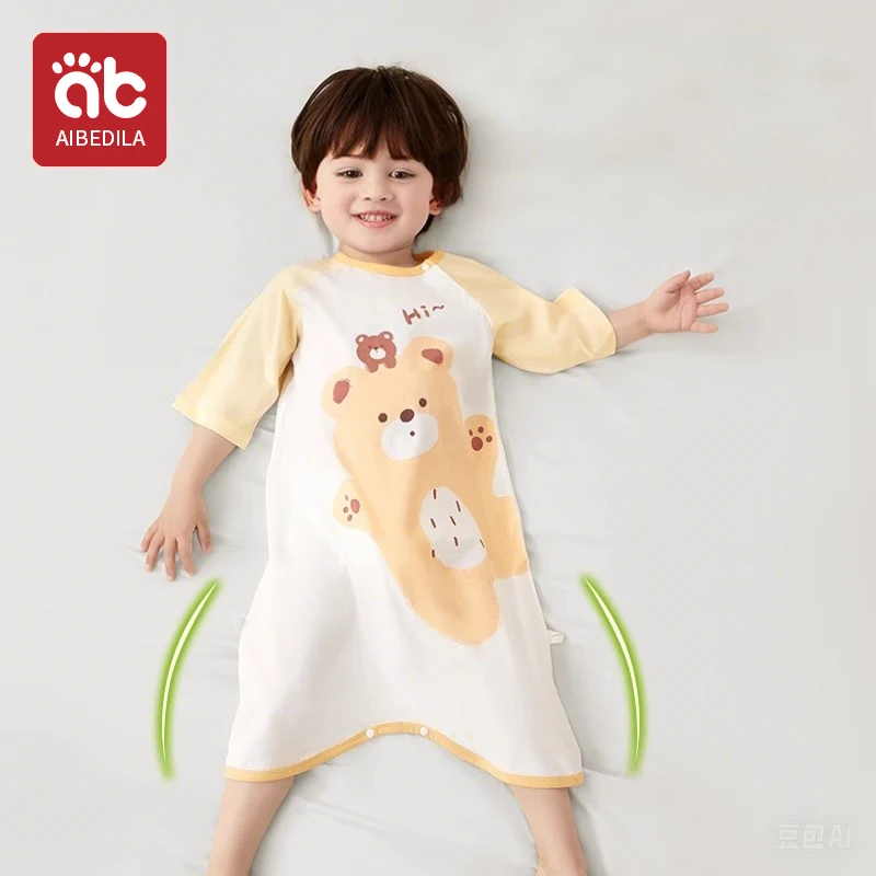 Summer Girl Boy Nightgown Cartoon Pajamas Dress for Kids Teenager Night Dress 3-10 Years Baby Nightdress Cute Children Clothing thumbnail 3