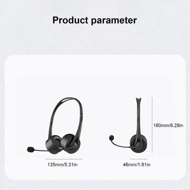 Wireless Headset Bluetooth-compatible Headset with Noise Cancelling Microphone Headset for PC/Computer/Cellphone thumbnail 6