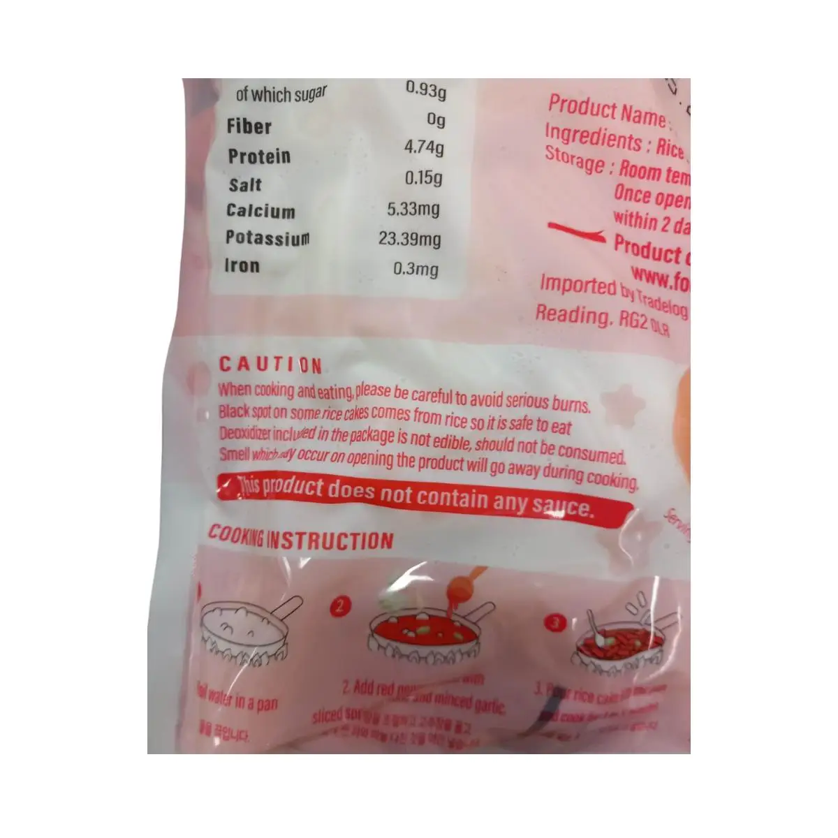 Food Berry, Topokki Rice Cake, 500g/pack thumbnail 5