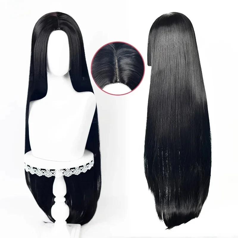 Anime Long Boa Hancock Cosplay Wig Boa Hancock Wigs Black Wig Heat Resistant Halloween Party Wigs thumbnail 4