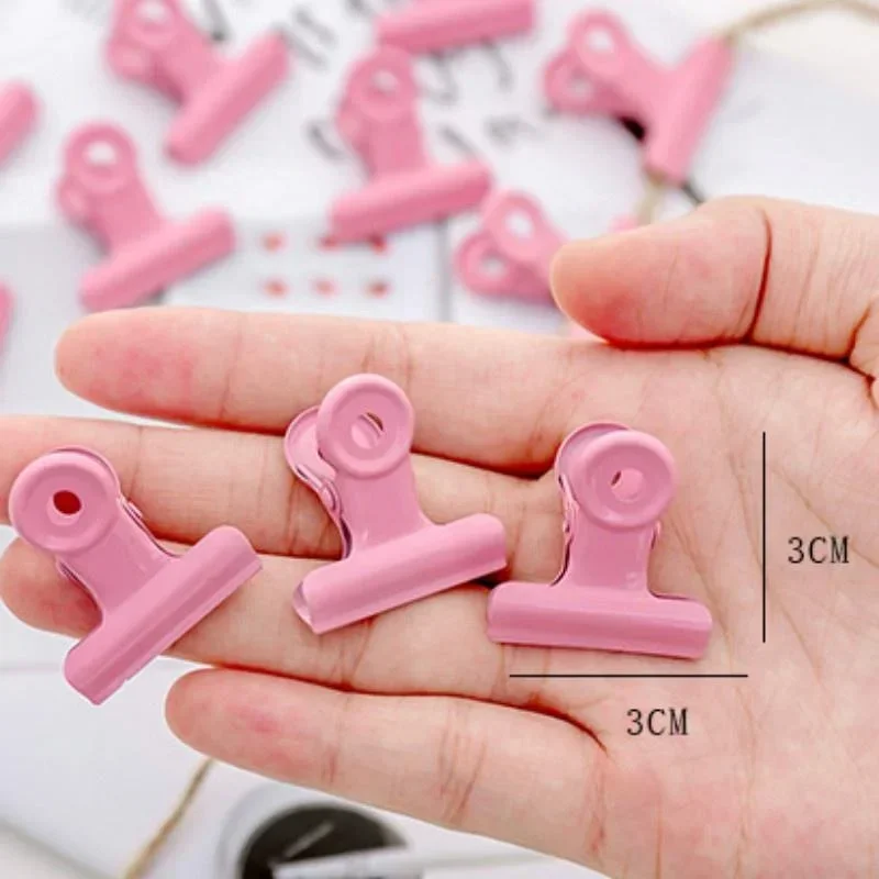 5pcs Random Color Metal Grip Ticket Paper Stationery Clips Office Documents Binder Clip School Student Stationery Supplies 3cm thumbnail 6