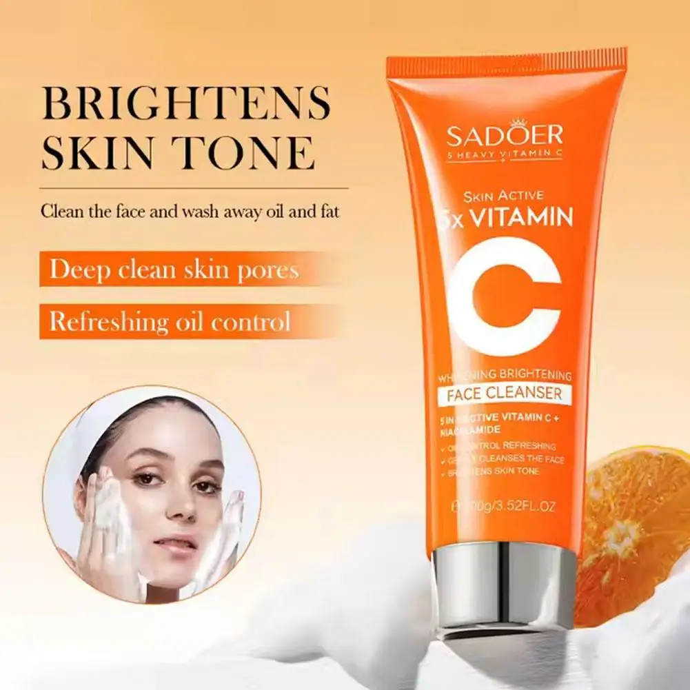 Vitamin C Skincare Series Collagen,hyaluronic Acid,glycerin 5 Fold Vitamin C Skincare Set Moisturizing Serum Face Care Set thumbnail 2