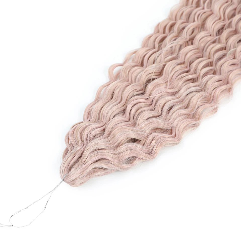 Ariel Curl 22 30 Inch Water Wave Twist Crochet Hair Extensions Synthetic Crochet Braids Ombre Red Pink Afro Curls Braiding Hair thumbnail 4
