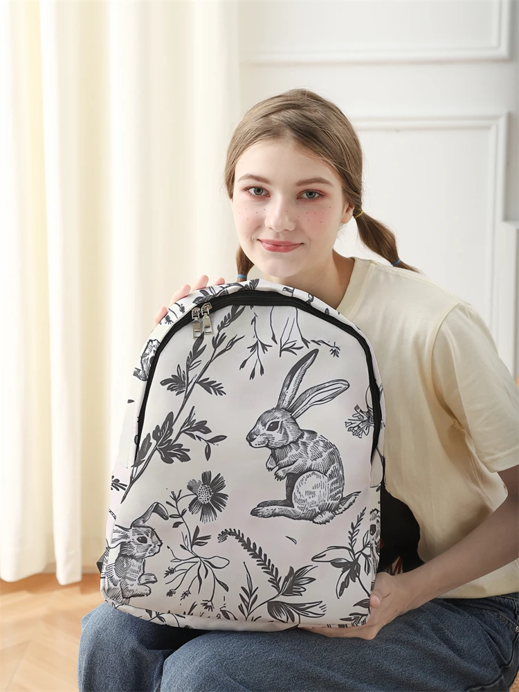New Women's and Men's High Capacity College Backpack Trend Women's Laptop School Bag Cute Girl Travel Bag Cool thumbnail 2