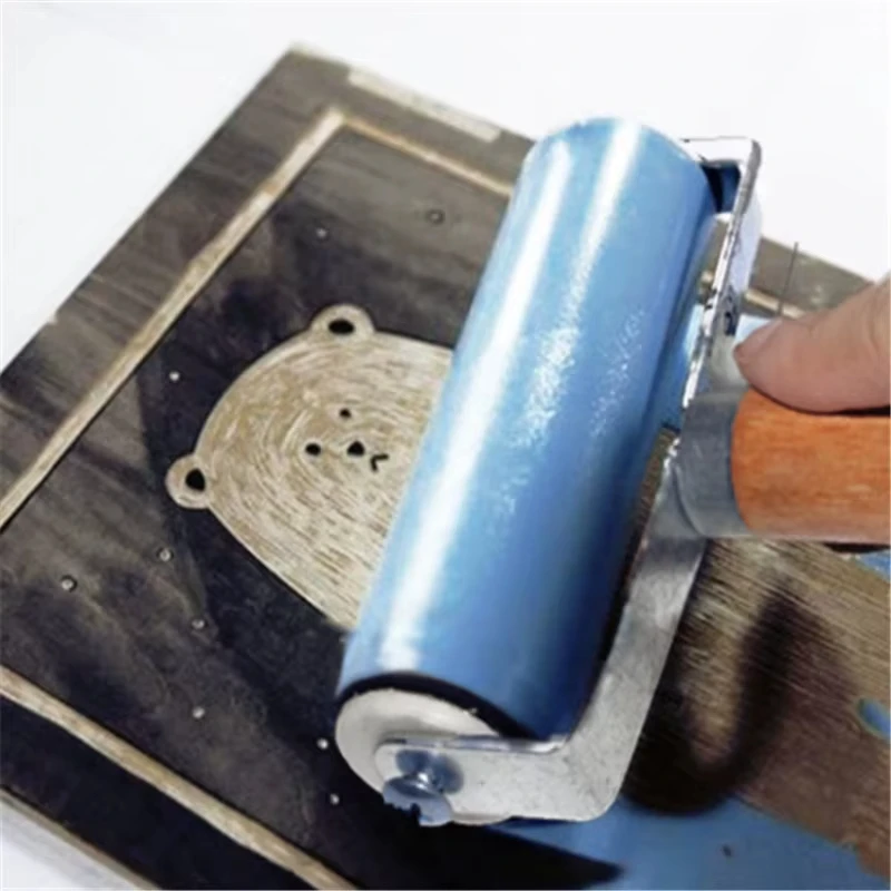 3pcs/Set 3.5/6/10cm Professional Rubber Roller Printing Ink Printing Tool Painting Roller Ink Stamping Tools Art Craft Supplies thumbnail 4