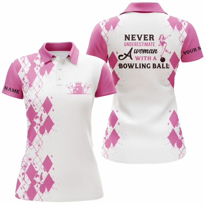3D Printed Bowling Ball Polo Shirt For Men Women Customized Pattern T-Shirt Summer Casual Tops Loose Tees Street Short Sleeves
