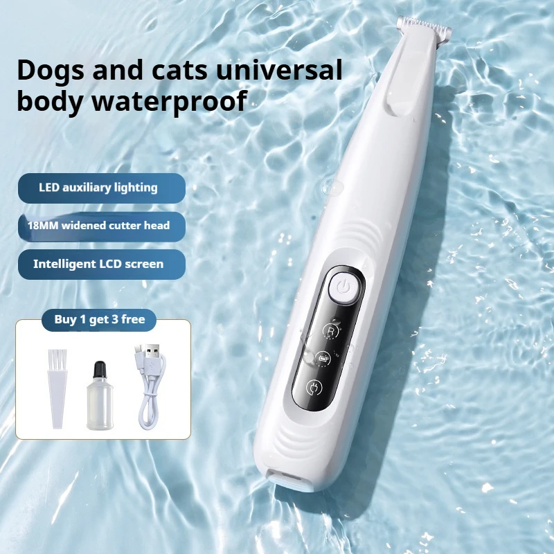 Upgrade Dog Paw Trimmer with LED Light Waterproof Portable Pet Hair Trimmer with Display Dog Clippers Grooming 18mm Widen Blade thumbnail 5