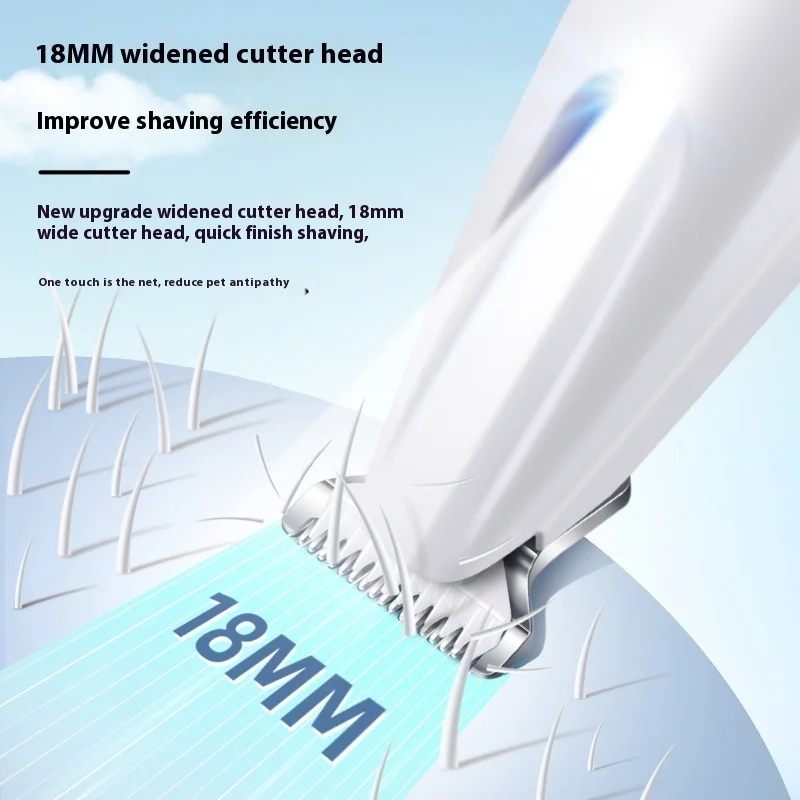 Upgrade Dog Paw Trimmer with LED Light Waterproof Portable Pet Hair Trimmer with Display Dog Clippers Grooming 18mm Widen Blade thumbnail 2