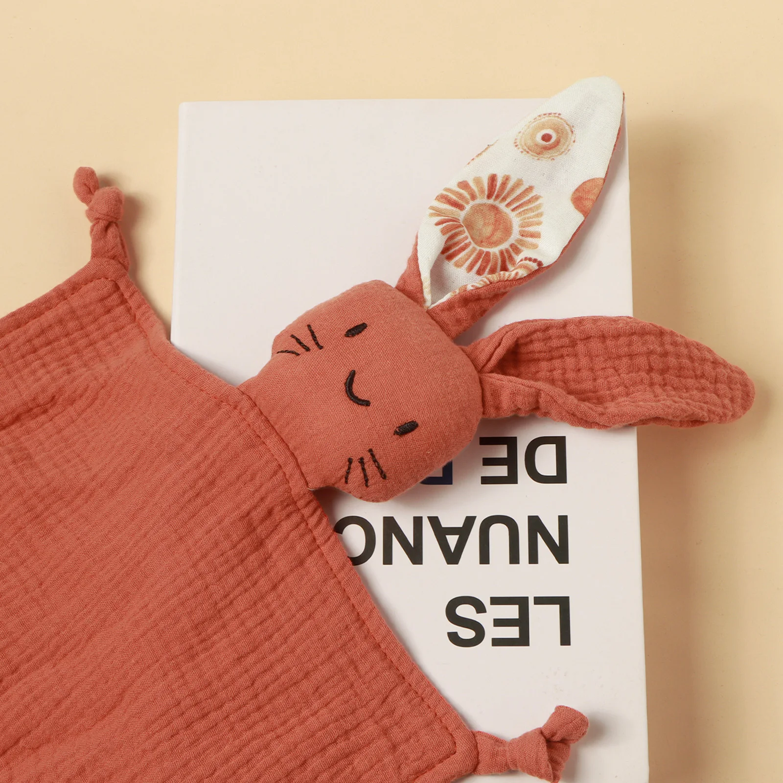 Embroidered Drool Bibs With Different Ears Cat Faces Baby Pure Cotton Sleeping Comfort Towel Baby Comfort Drool Handkerchief ﻿ thumbnail 4