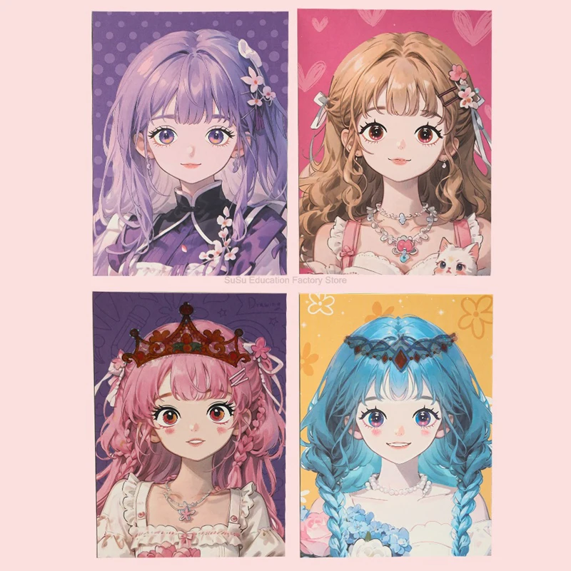 Makeup Set Kawaii Coloring DIY Princess Arts and Crafts Kids Girls Children Toy Book Lover Gifts Art Supplies thumbnail 5