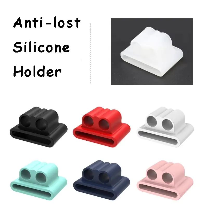 Silicone Holder Clip For AirPods Apple Wireless Earphone Socket Stand Case Compatible For Apple Watch Sport Hook Clip Anti-lost thumbnail 5
