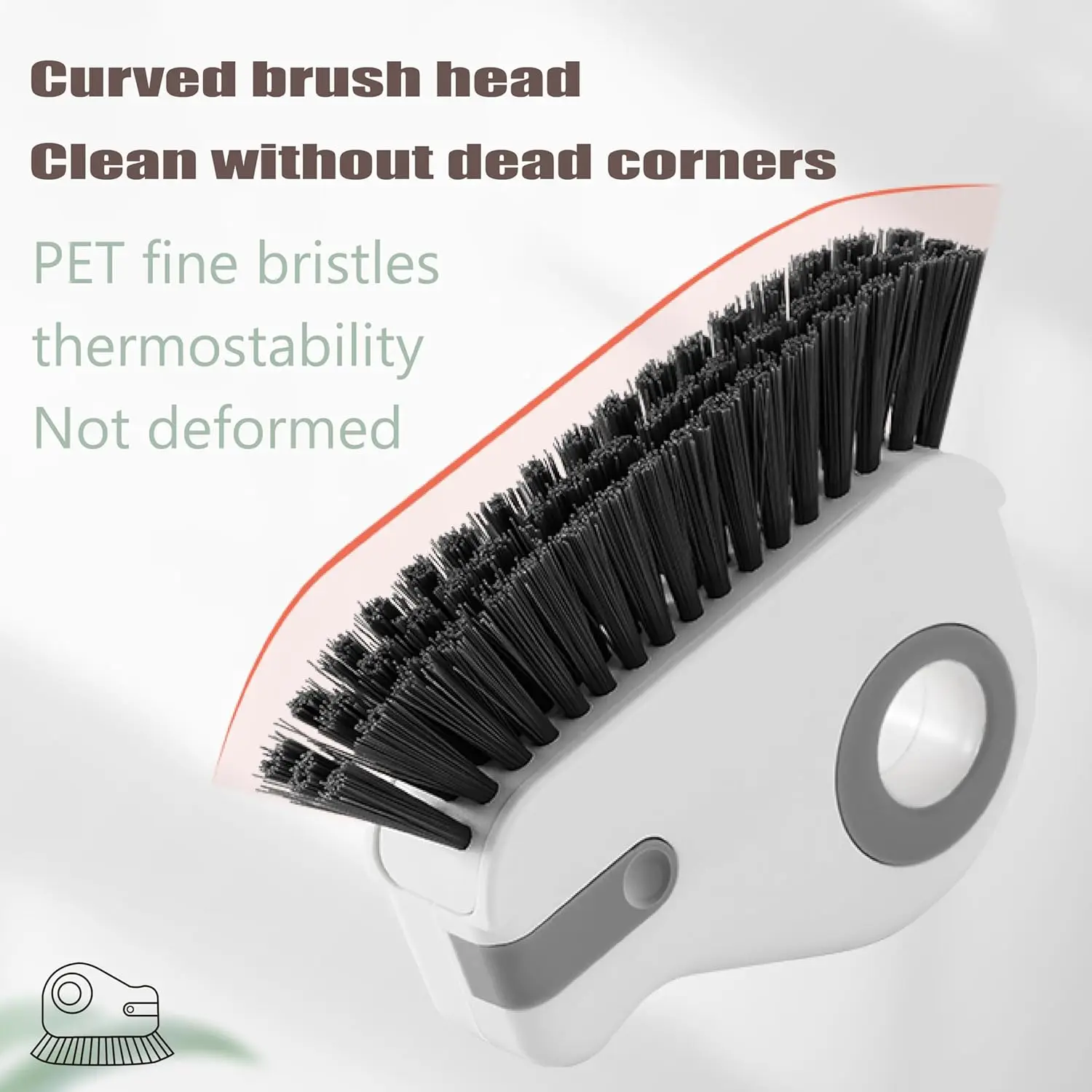 Groove Cleaning Brush Window Track Cleaner Tools, 2 in 1 Hard Bristle Grip Grout Brush Grout Cleaner Tool,Crevice Cleaning Brush thumbnail 3