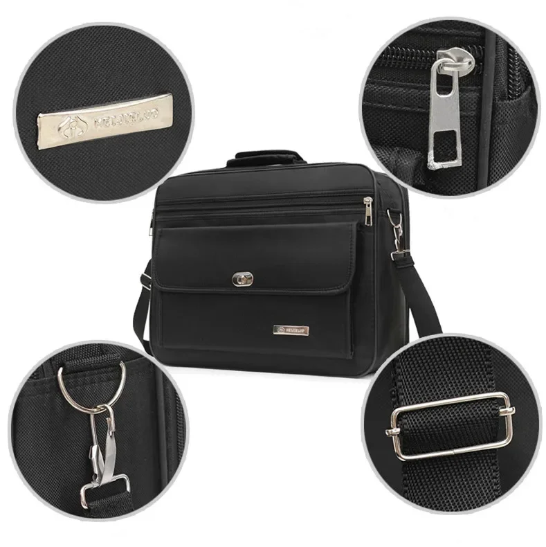Large Capacity Briefcase Travel Essentials Laptop Storage Diagonal Bag Business Trips Oxford Cloth Document Organize Accessories thumbnail 3