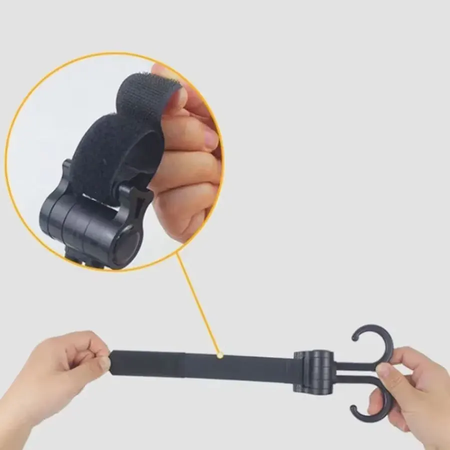 Double Hook Load-bearing Sturdy and Durable 360 Degree Rotating Adjustable Hook and Loop Fasteners Baby Stroller Accessories thumbnail 5