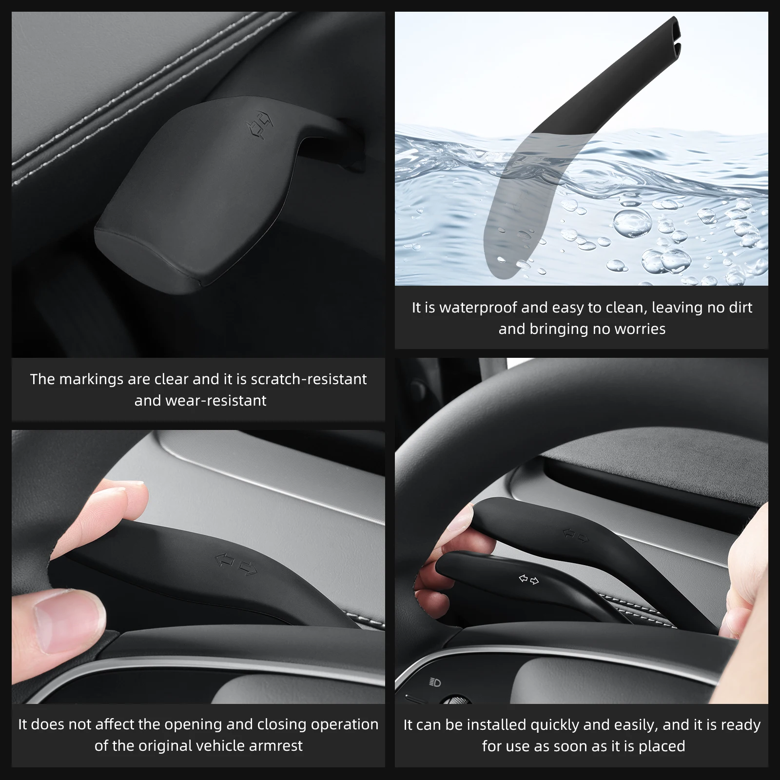 LUCKEASY for Tesla Model Y Juniper/Launch 2025 Gear Shift Cover Steering Wheel Steering Lever Protection Cover Car Accessories thumbnail 2