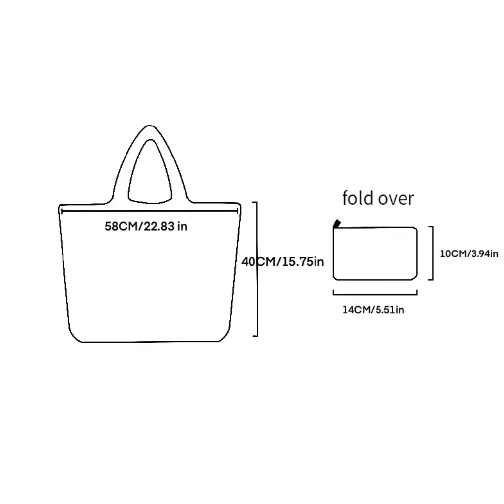 Shoulder Bag, Large Capacity Shoulder Bag, Reusable Satchel Environmentally Friendly Lightweight Shopping Bag with Printed Pattern, Outdoor Foldableable Satchel Camping Style Travel Bag thumbnail 4