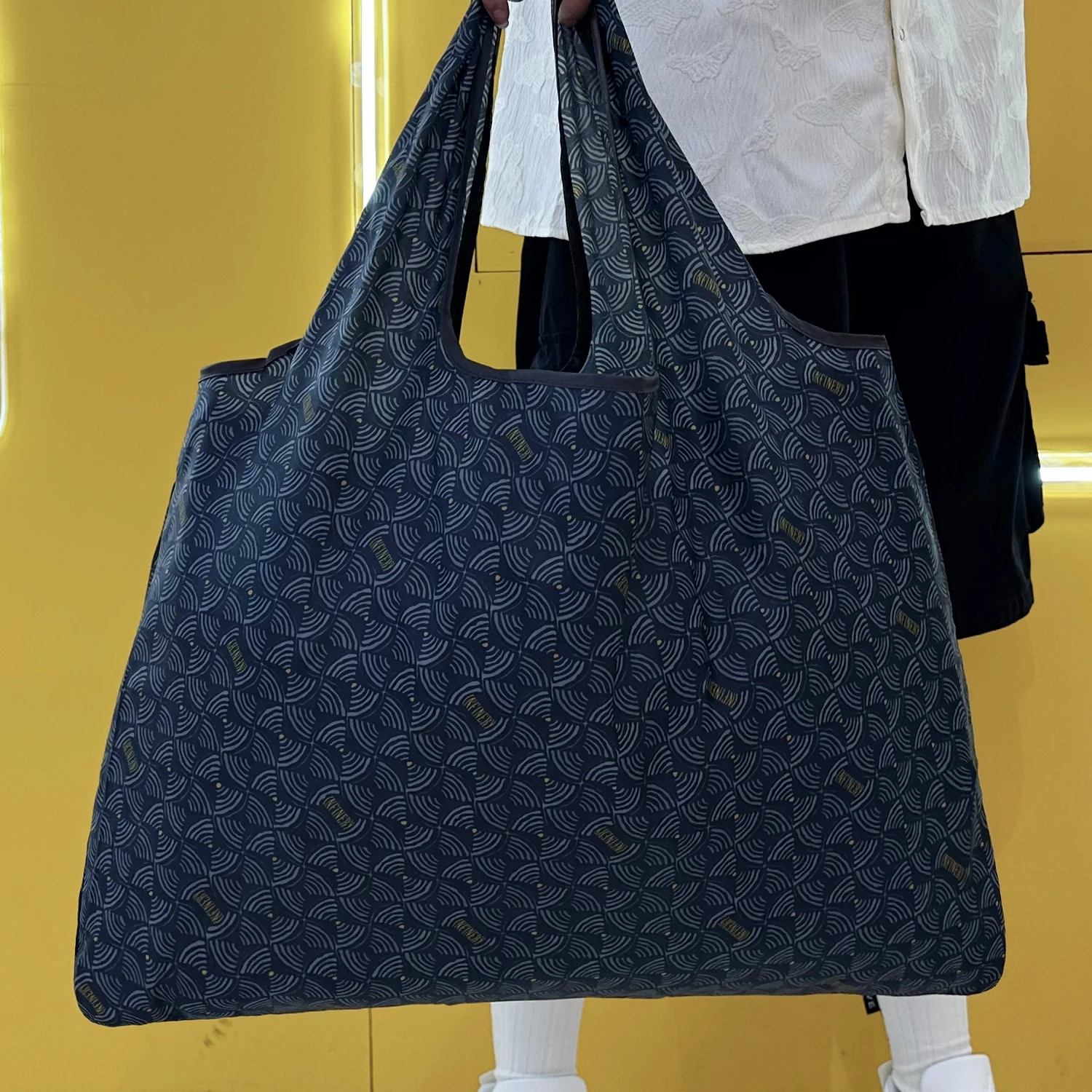 Shoulder Bag, Large Capacity Shoulder Bag, Reusable Satchel Environmentally Friendly Lightweight Shopping Bag with Printed Pattern, Outdoor Foldableable Satchel Camping Style Travel Bag thumbnail 6