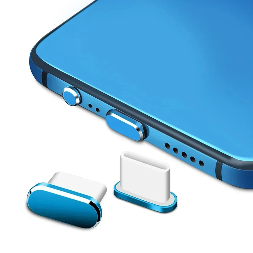 Metal Type C Dust Plugs Cellphone Anti-dust Protectors for Apple IPhone 15 Pro Max/15 Plus/15 Pro Samsung Dustplug thumbnail 3