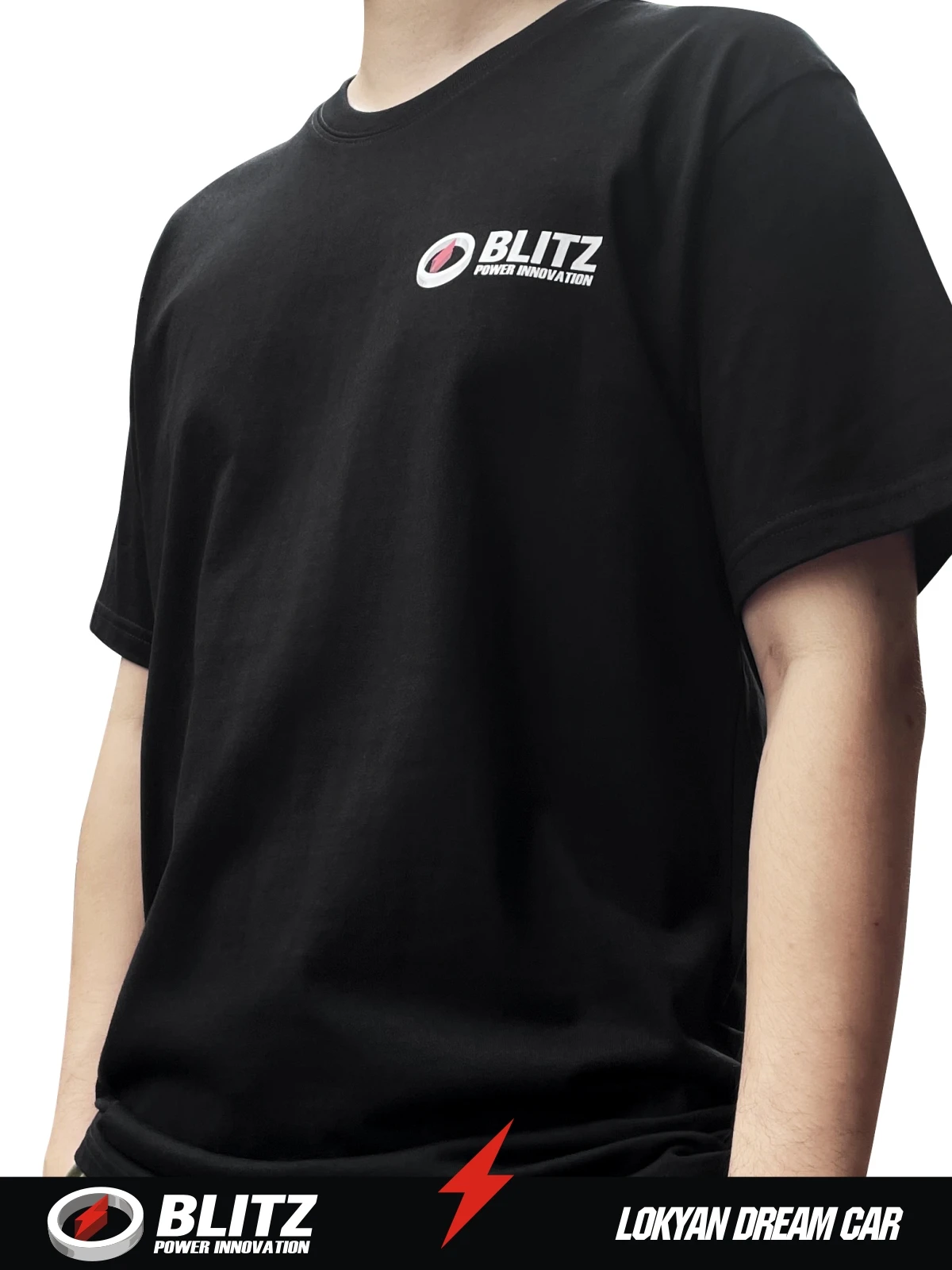 BLITZ Short-sleeved JDM T-shirt Modified Car Classic Brand Printed Short-sleeved Motorcycle Graphic Breathable Casual Men's Tee thumbnail 4