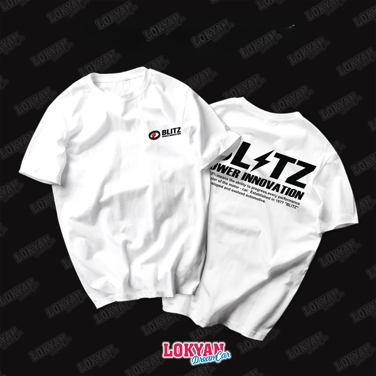BLITZ Short-sleeved JDM T-shirt Modified Car Classic Brand Printed Short-sleeved Motorcycle Graphic Breathable Casual Men's Tee thumbnail 2