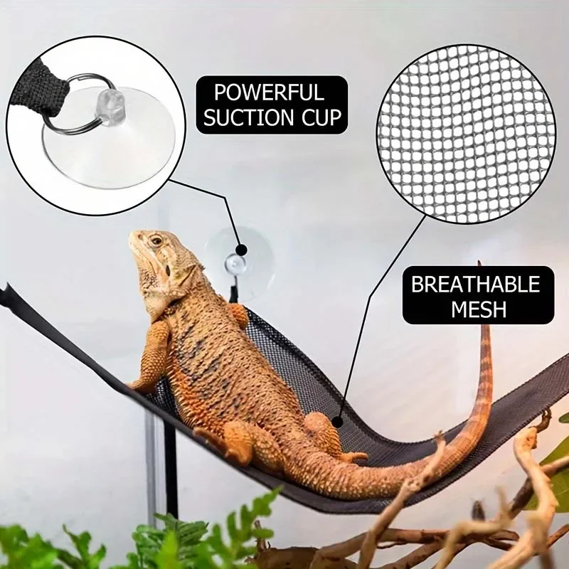 Reptile Hammock Terrarium Decoration For Lizard Birds Reptile Mats Pets Supplies thumbnail 3