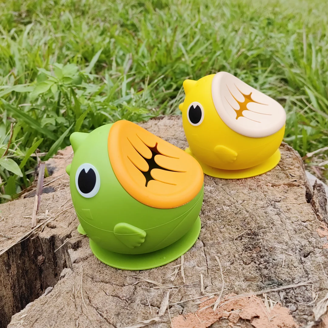 Dinosaur Silicone Bowl Food Grade Cartoon Baby Suction Cup Complementary Food Bowl Steaming And Anti Drop Snack Bowl Tableware thumbnail 6