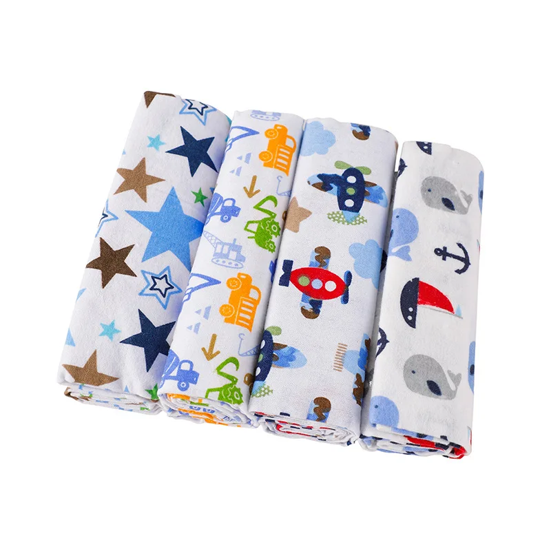 New Colors Cotton Baby Blanket Newborn 76x76cm Baby Bedsheet Supersoft Flannel Diapers New Born Blanket Swaddle 4pcs/pack thumbnail 5