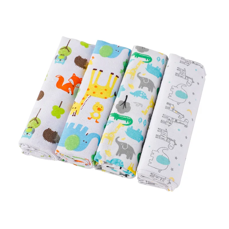 New Colors Cotton Baby Blanket Newborn 76x76cm Baby Bedsheet Supersoft Flannel Diapers New Born Blanket Swaddle 4pcs/pack thumbnail 3