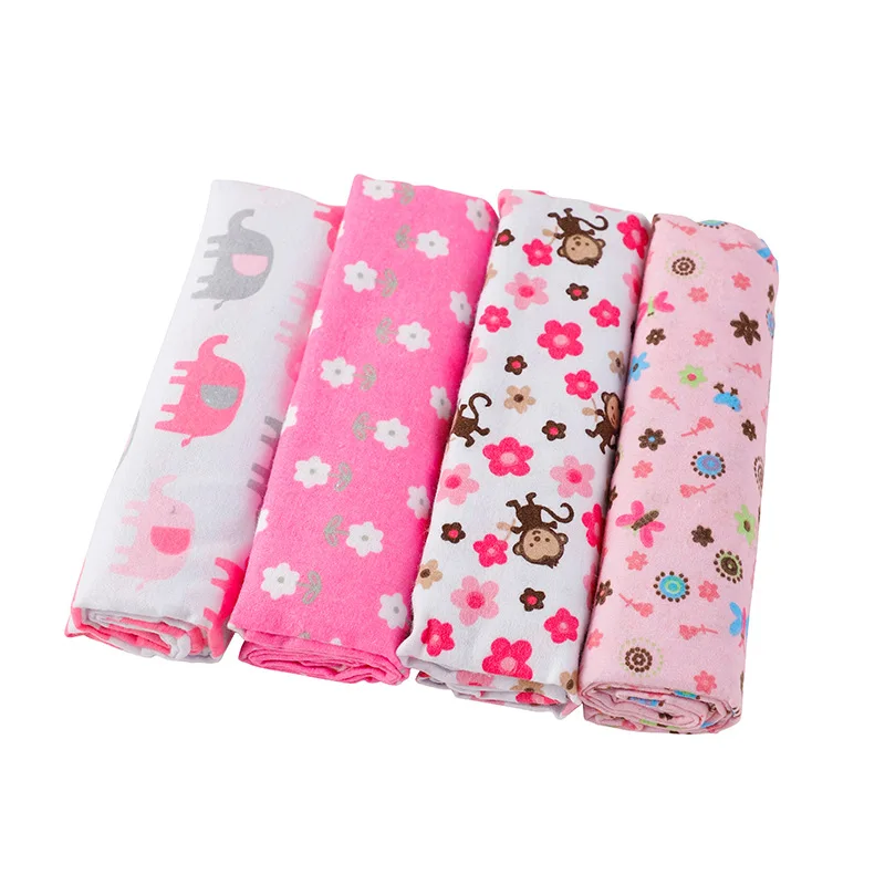 New Colors Cotton Baby Blanket Newborn 76x76cm Baby Bedsheet Supersoft Flannel Diapers New Born Blanket Swaddle 4pcs/pack thumbnail 6