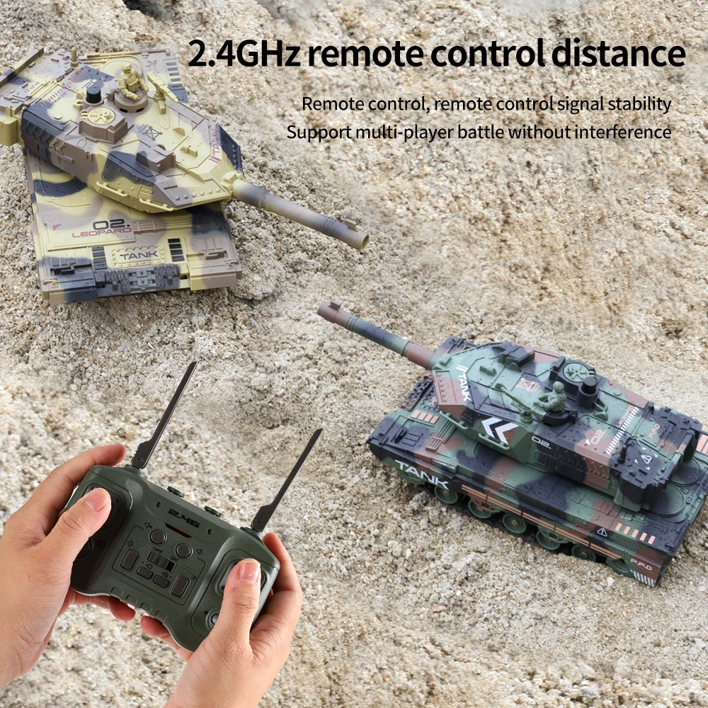 2.4G Remote Control Tracked Simulation Tank Water Spray Remote Control Vehicle War Armored Vehicle Model Children Toy Gift thumbnail 3