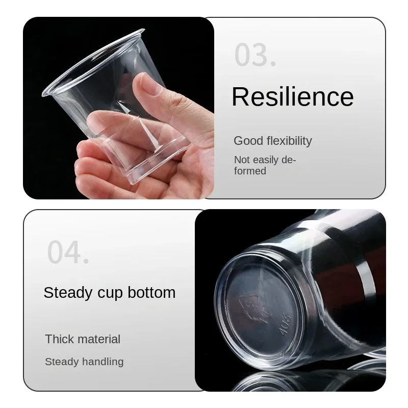 25/50pcs New Disposable Transparent Plastic Cup Outdoor Picnic Birthday Kitchen Party Tableware Cups Supplies Kitchenware Dining thumbnail 2