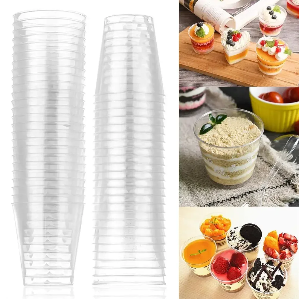 25/50pcs New Disposable Transparent Plastic Cup Outdoor Picnic Birthday Kitchen Party Tableware Cups Supplies Kitchenware Dining thumbnail 5