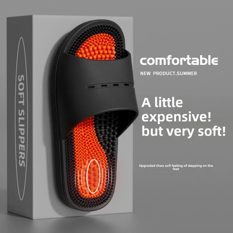 Massage Slippers Men's Summer Indoor Home Bathroom Bath Sole Acupoints Foot Therapy Non-slip Sandals Men's Men Slippers  Shoes thumbnail 4