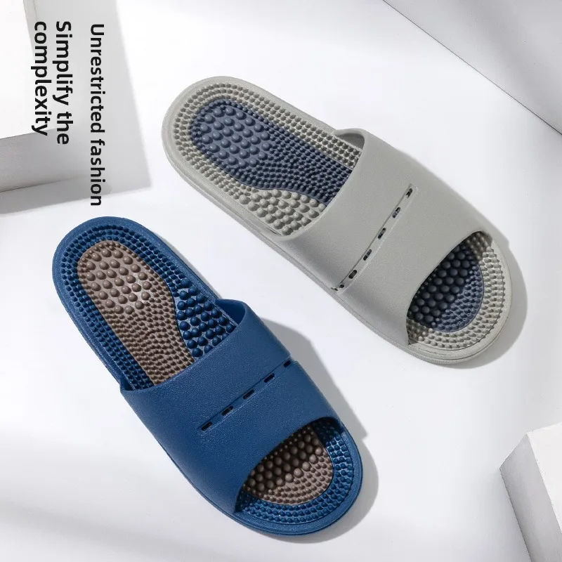 Massage Slippers Men's Summer Indoor Home Bathroom Bath Sole Acupoints Foot Therapy Non-slip Sandals Men's Men Slippers  Shoes thumbnail 3