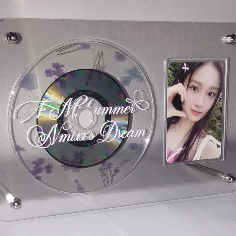INS CD Picture Display Stand Frame Poster Holder Transparent Acrylic Photo Frame Idol Postcards Protector Album Desktop Decor thumbnail 3