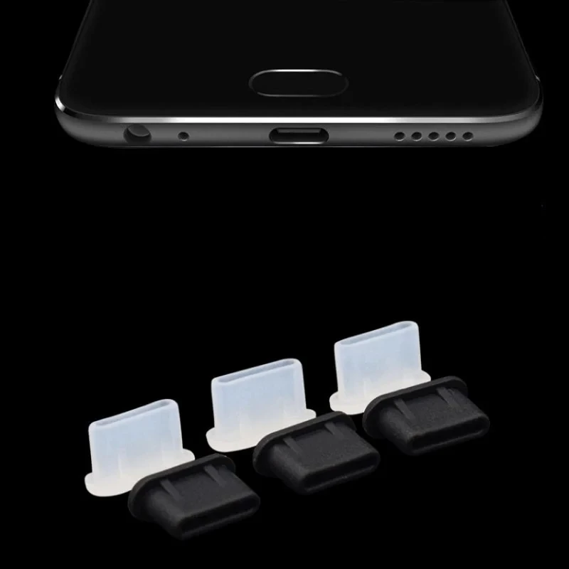Type-C Silicone Dust Plugs Phone USB Charging Port Protector Cover Type C Anti-dust Cap for Samsung Xiaomi Huawei thumbnail 3