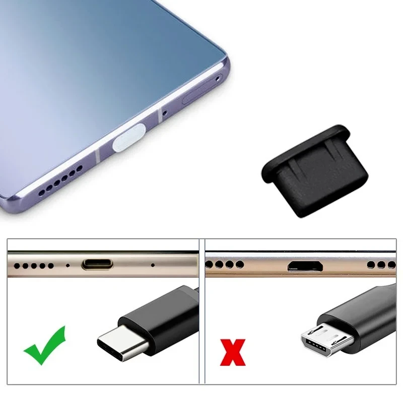 Type-C Silicone Dust Plugs Phone USB Charging Port Protector Cover Type C Anti-dust Cap for Samsung Xiaomi Huawei thumbnail 6