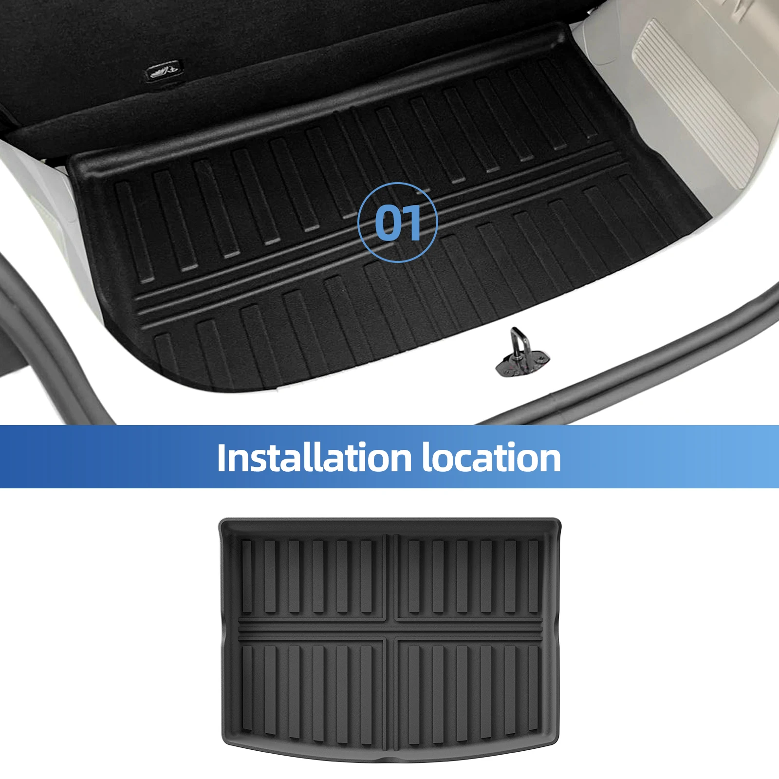 for Leapmotor T03 EV 2024 2025 2026 Car Floor Mats Trunk Pad TPE 3D Foot Mat Odorless Tray Anto Accessories Black thumbnail 3
