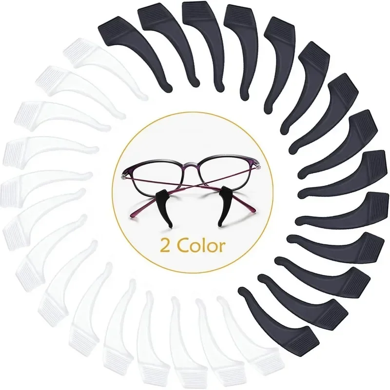 2/40pcs Silicone Ear Hook Anti-slip Glasses Leg Ear Sleeve Bracket Fastener Sunglasses Accessories Grip Anti-fall Eyewear Holder thumbnail 2