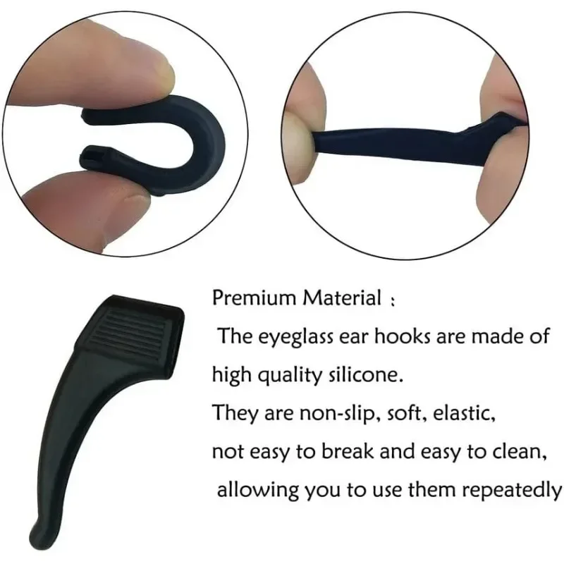 2/40pcs Silicone Ear Hook Anti-slip Glasses Leg Ear Sleeve Bracket Fastener Sunglasses Accessories Grip Anti-fall Eyewear Holder thumbnail 5