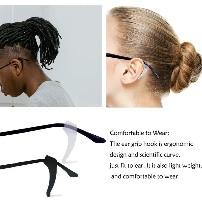 2/40pcs Silicone Ear Hook Anti-slip Glasses Leg Ear Sleeve Bracket Fastener Sunglasses Accessories Grip Anti-fall Eyewear Holder thumbnail 4