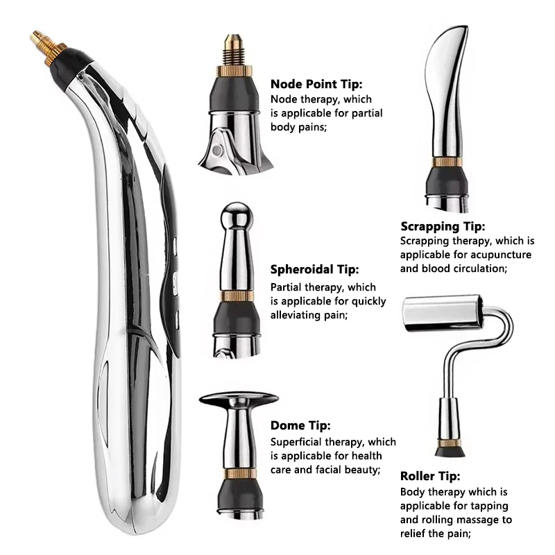 Meridian Energy Massage Pen Electric Pulse Therapy Muscle Deep Tissue Healing Acupuncture Pen Acup Pain Relief Health Care Tool thumbnail 2