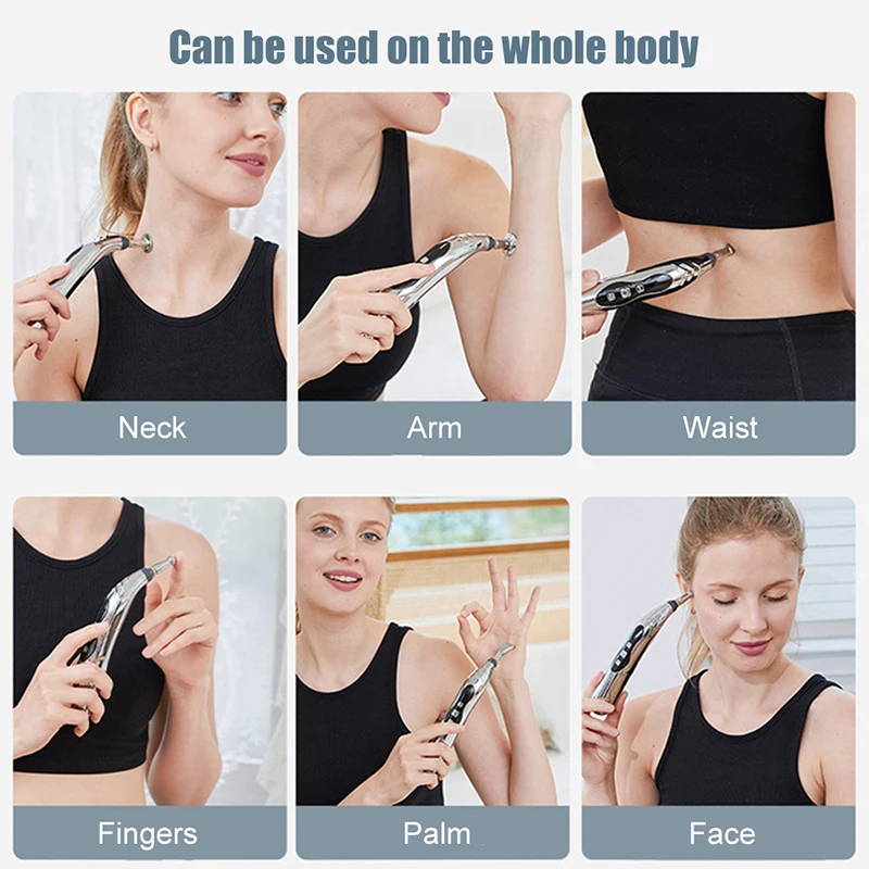 Meridian Energy Massage Pen Electric Pulse Therapy Muscle Deep Tissue Healing Acupuncture Pen Acup Pain Relief Health Care Tool thumbnail 3