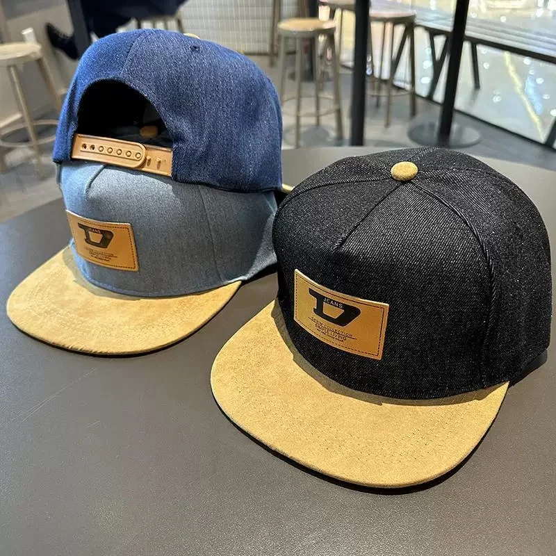 H Hip Hop Baseball Cap Flat Brim Hat Men's and Women's Casual Street Dance Outdoor Couple Visor Hat thumbnail 3
