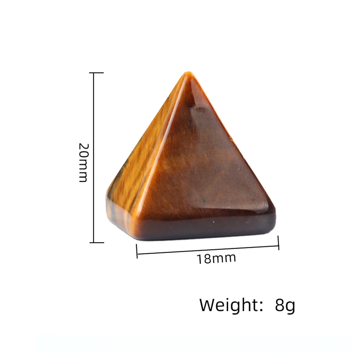 2pcs Natural Semi-Precious Stone White Crystal Pyramid Delicate Small Pendant Loose Bead Jewelry Make DIY Necklace Bracelet thumbnail 3