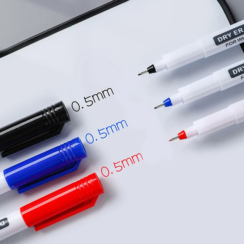 1.0MM Erasable Whiteboard Pen Extremely Thin Dry Erasing Pen Office Examination Waterproof Marker Pen thumbnail 2